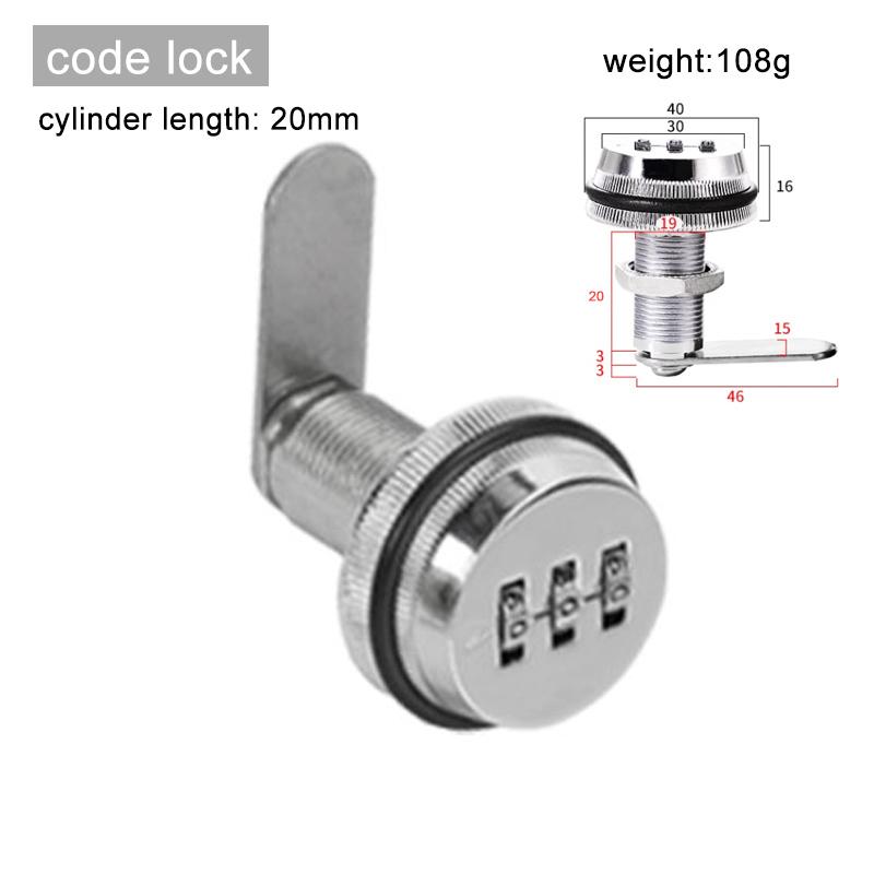 The New Code Lock Is Used for the Combination Cam Lock with 3 Numbers with the Power Distribution Box Password Cabinet Lock (as the picture,cabinet door&Zinc&MM102-20)