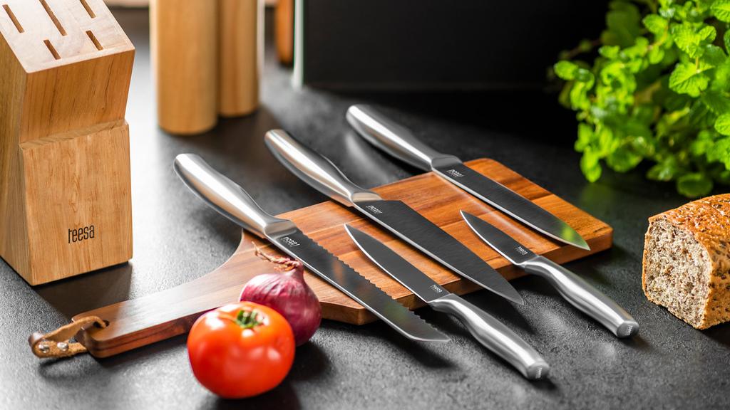 Teesa Balanced 5-in-1 Stainless Steel Kitchen Knife Set