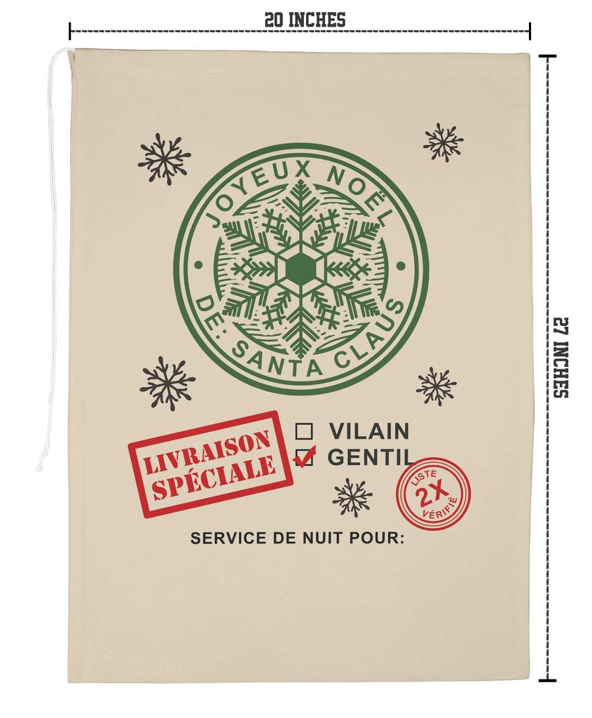 Printtoo Pack Of 2 Drawstring Special Delivery Extra Large Size Christmas Sack Re-Usable Xmas Present Storage 27x20 Inch