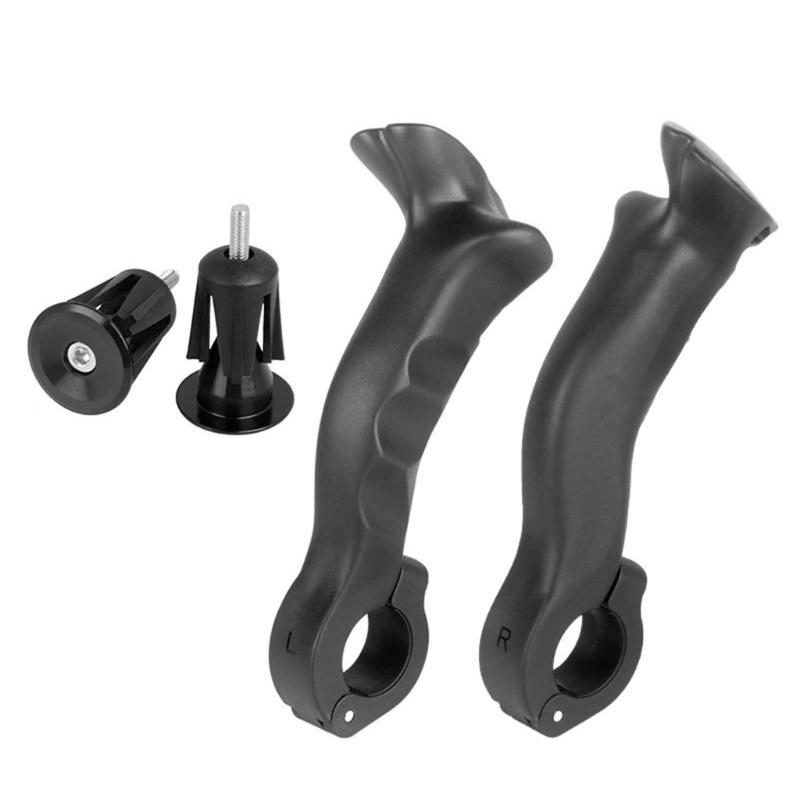 Light Weight Nonslip Bike Handle Extenders Mountain Bike Deputy Handle Nylon Handle Bar End Grips with End Plug 1