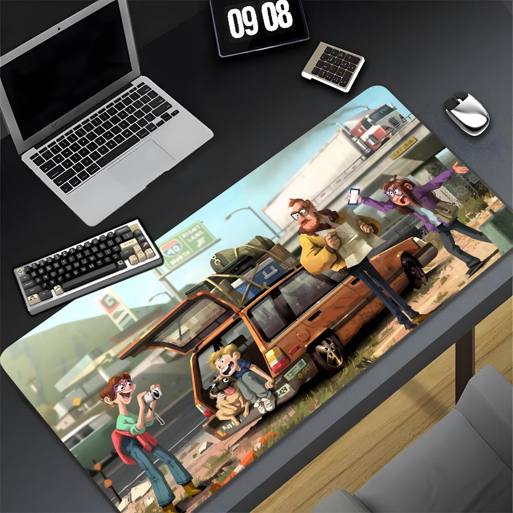 The Mitchells vs. the Machines Mouse Pad XXL Gamer Gaming PC Computer Otaku Locking Edge DIY Customized Photo Laptop Notebook De