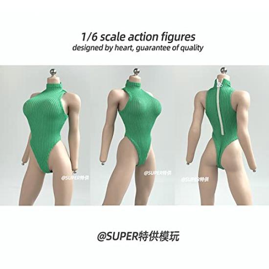 [TOYBARJAPAN] 16 Schaal Figuur Accessoire Compatibel met TBLeague Figuren, Groen Sexy Leotard (Figuur en Hoofd Niet Meegeleverd)