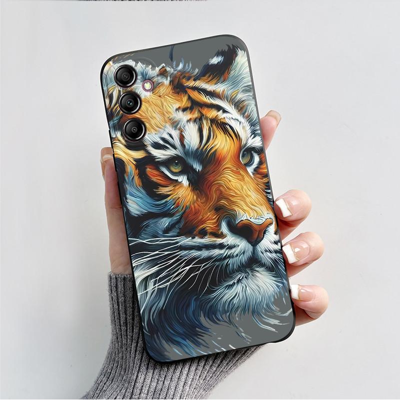 For Samsung A14 Case Galaxy A14 5G Cover SM-A145F A145M SM-A146B Luxury Fashion Black Silicone Phone Case Shockproof Back Cover