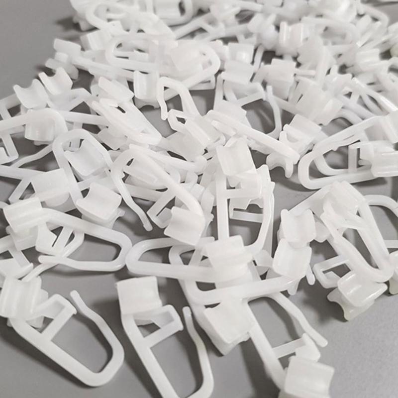 20Pcs Plastic Curtain Track Slider Replacement Sliding Curtain Hooks For Quiet Smooth Movement And Simple Installation