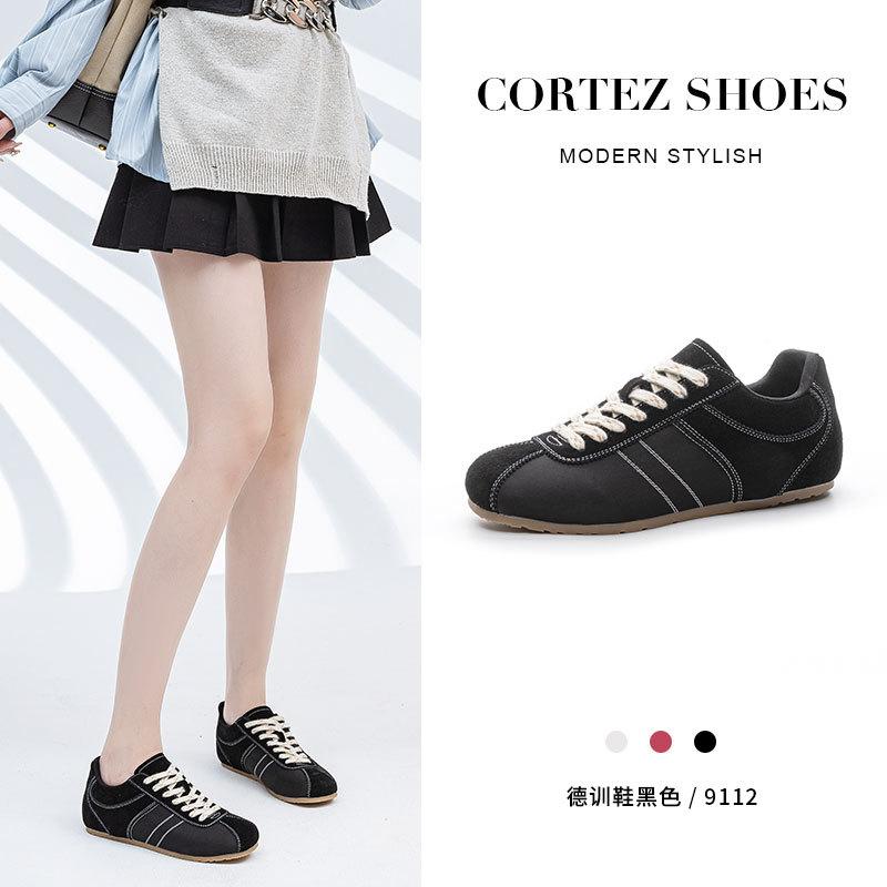 Flat-bottomed ballet fashion training shoes women's spring soft-soled versatile white shoes lightweight casual sports shoes red Forrest Gump shoes