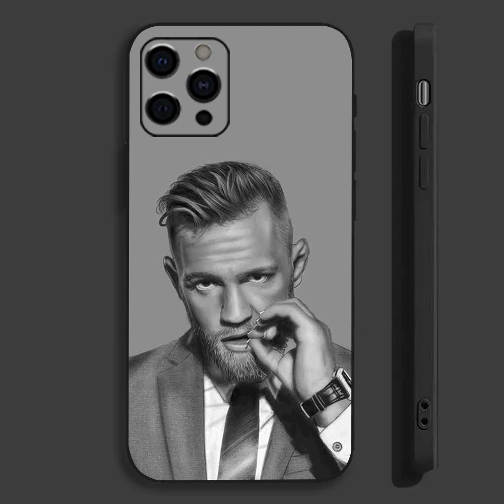 C-Conor M-McGregor Phone Case For Apple iPhone 15,14,13,12,11,Pro,X,XS,Max,XR,Plus,Mini Soft Black Cover
