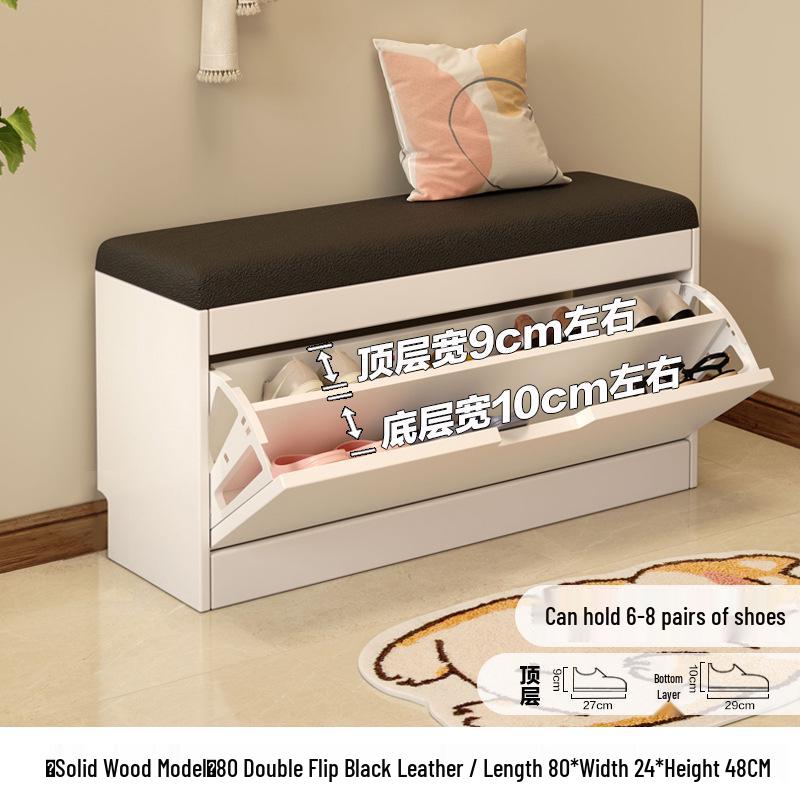 Flip-Top Shoe Cabinet & Bench: Multi-Functional Entryway Shoe Storage and Sofa Stool