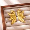 1Pair Exaggerated Big Stud Earrings Gold Color Metal Flower Earrings Goth Punk Earrings  Women