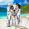 Dalmatian Paws Collar Beach Towel - Soft, Absorbent Microfiber, Lightweight, Ideal for The Beach, Parties, Travel, Camping fan gifts