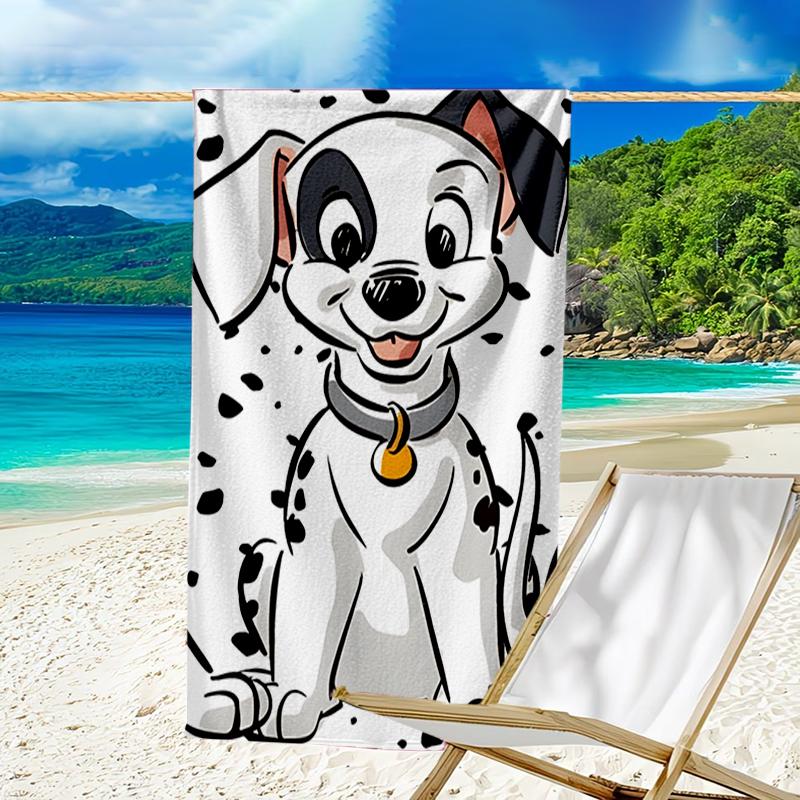 Dalmatian Paws Collar Beach Towel - Soft, Absorbent Microfiber, Lightweight, Ideal for The Beach, Parties, Travel, Camping fan gifts