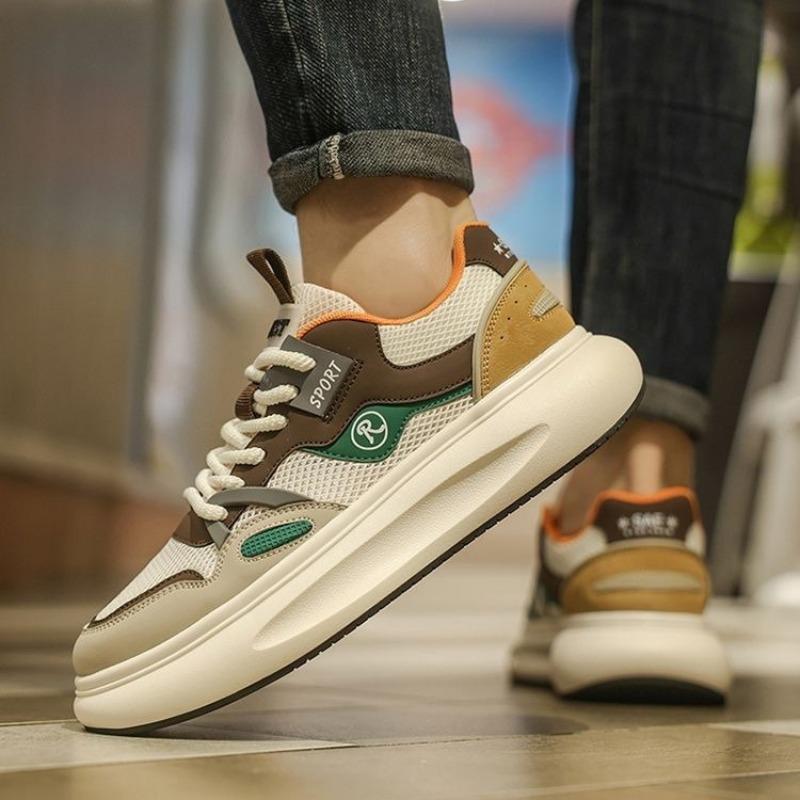 Fashion Outdoor Men Trend Casual Sports Shoes 2025 Autumn New Student Mesh Breathable Air-cushion Running Sneakers Male Walking Footwear