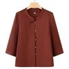 Elegant Bestseller: Women's Seven-Sleeve Spring & Summer Shirt for Elderly and Mothers - New Chinese Style