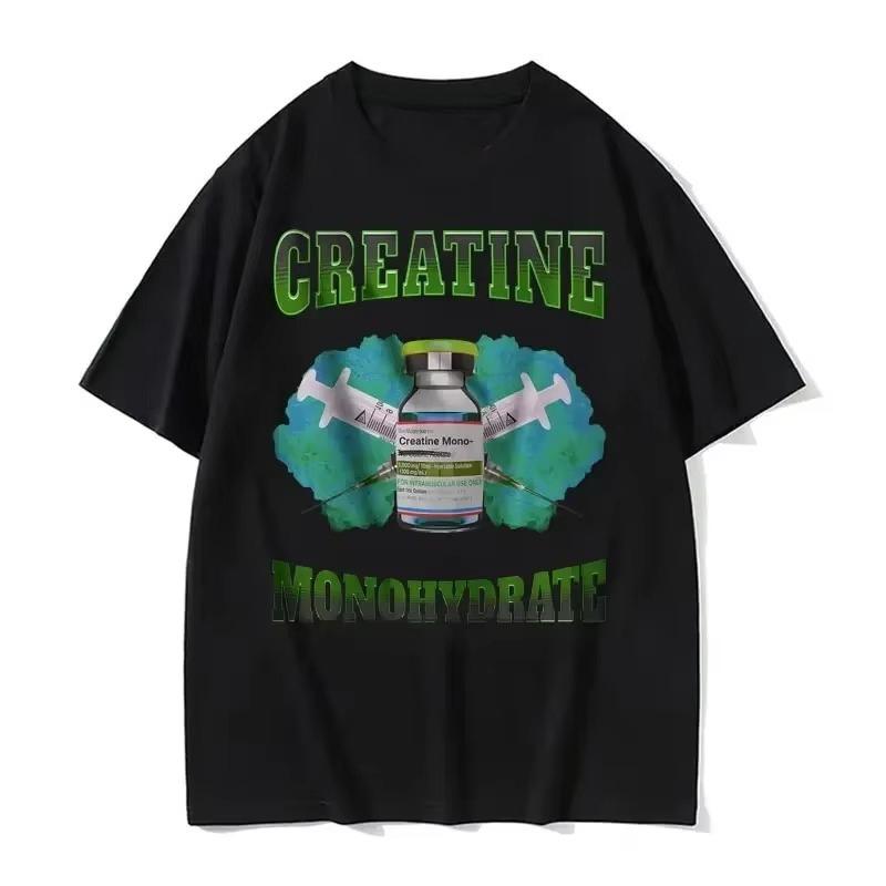 I Only Take Creatine Funny Gym Meme Graphic Tshirts Women Tshirt Female Fashion Casual T Shirt Streetwear