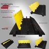 3-Channel Rubber Cable Protector Ramp