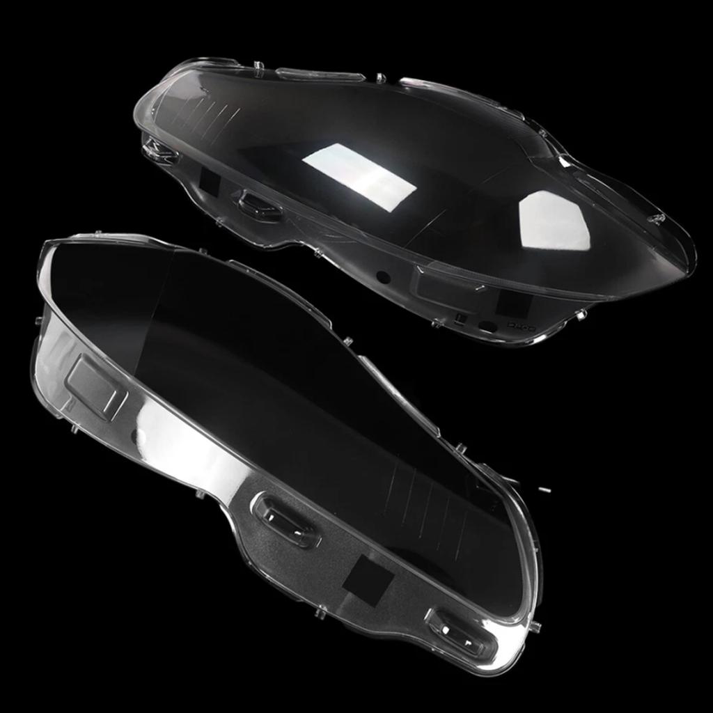 Pair Front Headlight Lens Cover Shell Clear For Jaguar XJ XJL 2010-2019