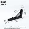 Pair of Foldable Stainless Steel Triangle Supports for Sturdy Wall Shelving and Table Mounting