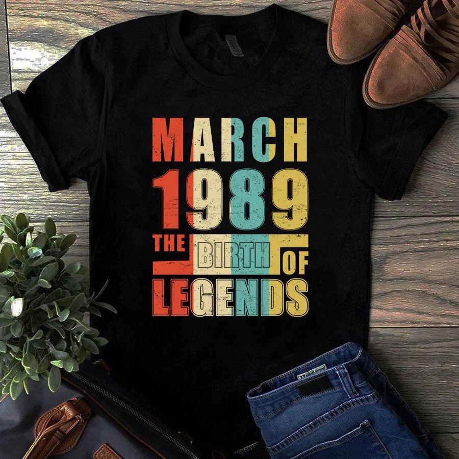 Men s and Women s T-shirts March 1989 The Birth L