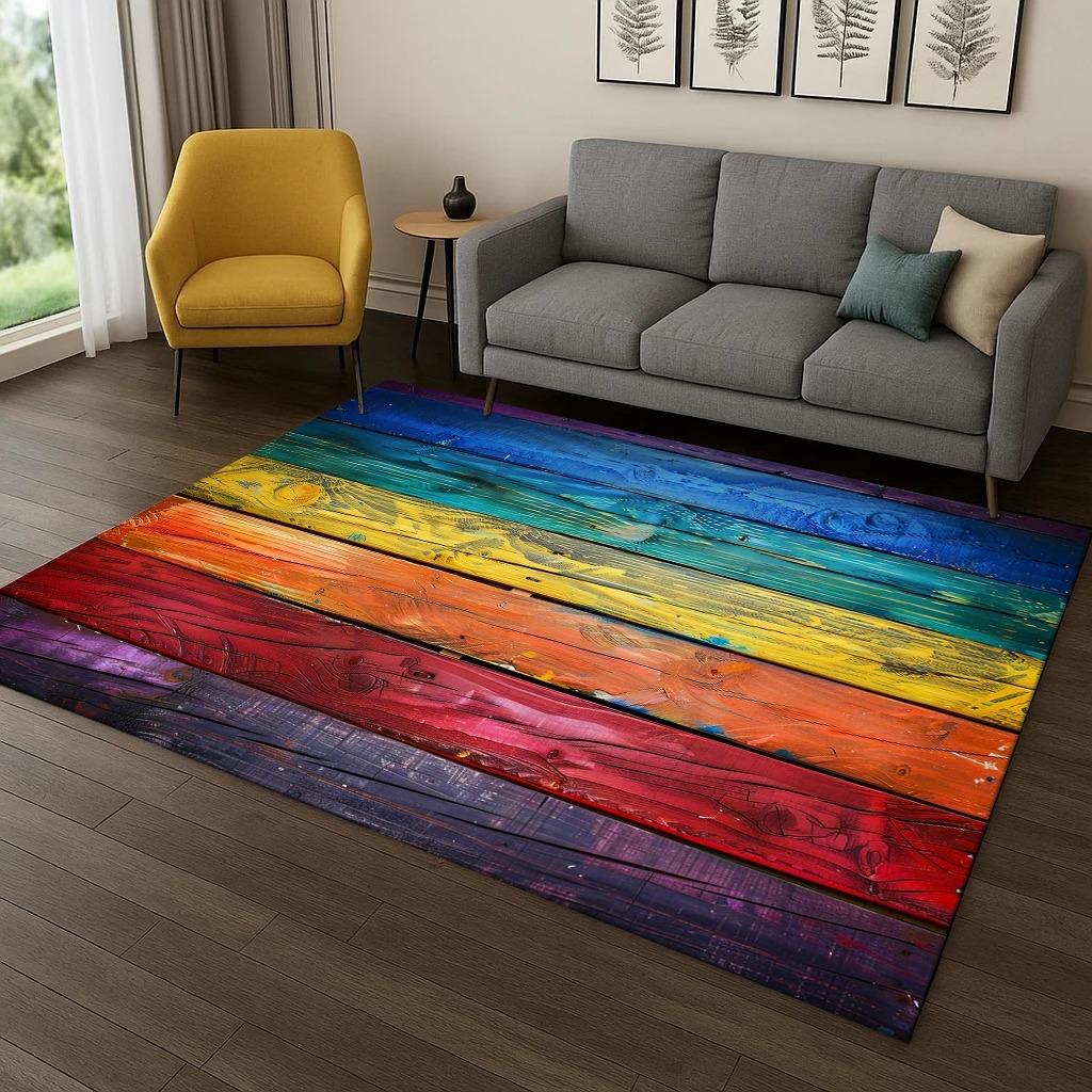 

3D Кольорова Текстура Дерева Килим Килимок для Дому Спальні Вітальні Дивана Придверний килимок Кухонний Декор Килими для Вітальні 40x60cm