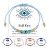 Evil Eye String Bracelet Adjustable Braided Rope Bracelet Good Luck Amulet Bracelet with Card Gift for Women Men Family Friends