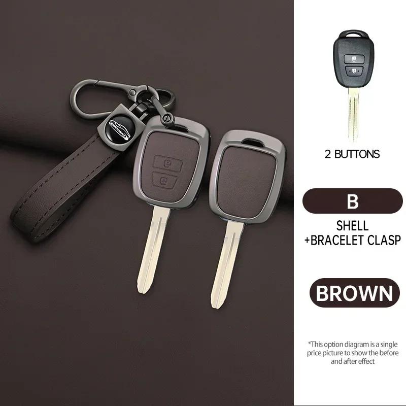 Zinc Alloy Leather TOY43/TOY47 2/3/4Buttons Remote Key Shell For Toyota Camry Avalon Corolla Matrix RAV4 Venza Yaris FOB Case