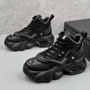 Lishunweiying Men's High-Top Leather Running Shoes