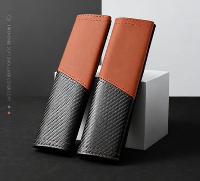 2Pcs/Set All Car Seat Belt Shoulder Pad Universal Shoulder Protector Leather Safety Belt Cover