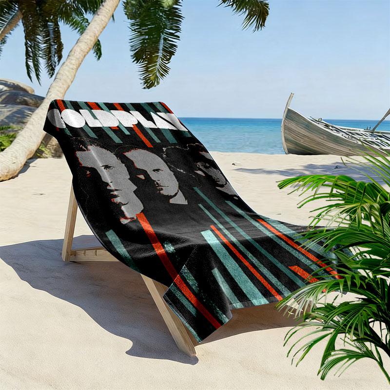 Coldplay Beach Towel, Large Soft Quick Dry Towel for Beach Camping Swimming