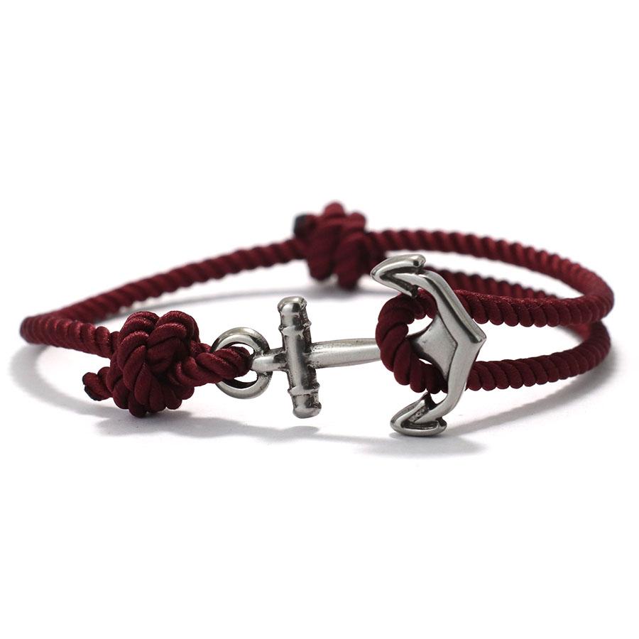 Trendy Anchor Bracelet Milanese Rope Braided Braclet Men Women Casual Accessories Beach Surf Viking Adventure Jewelry Gifts