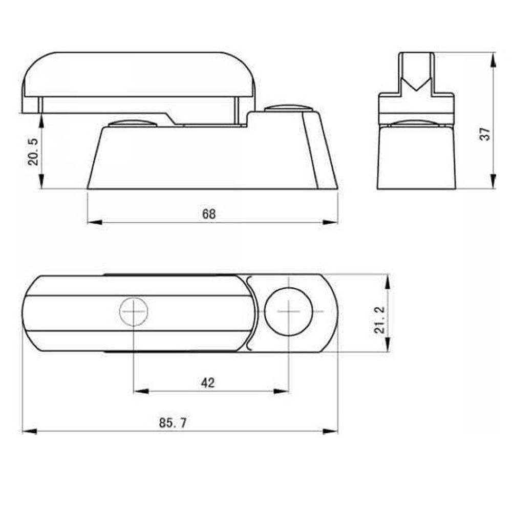 Home Secure Hasp Plastic Steel Sash Anti-theft Windows Children Lock Sliding T-lock
