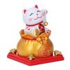 Lucky Cat Statue Automatic Waving Arm Solar Powered Wealth Welcoming Lucky Cat for Present Cash
