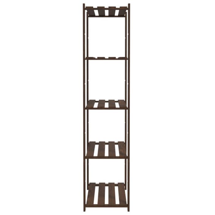 VidaXL 5-Tier Storage Rack Brown 80x38x170 Cm Pine Wood 373396