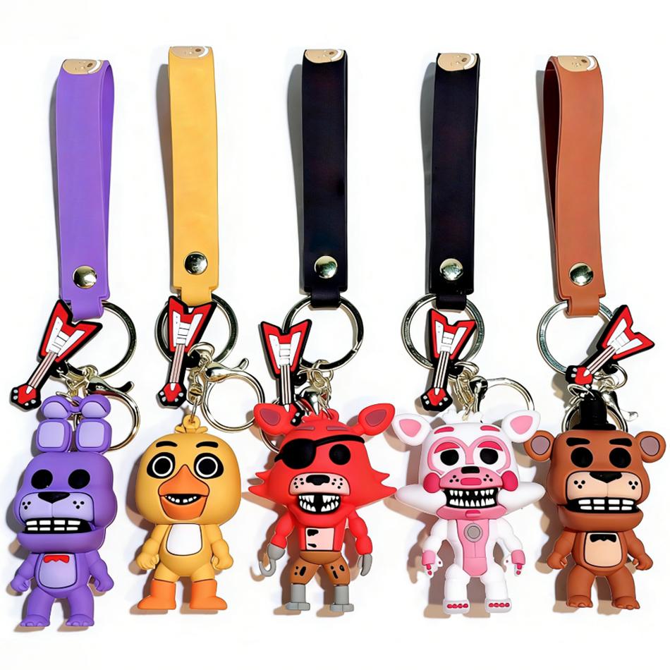 Cartoon Game Figure Keychain 5Pcs, Bag Pendant, Perfect Gift For Kids' Birthday, In Stock &