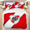 River Plate logo Pattern Bedding Quilt Set Quilt Cover Pillowcase Home Decoration Birthday Gift (1 * duvet cover + 2 * pillowcase, without core)