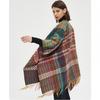 Knit Shawl Wrap for Women, Ladies Knitted Kimono with Fringe for Fall Winter, blanket shawl