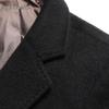 SANSAN Men's Long Wool Blend Trench Coat with Removable 90% Goose Down Liner