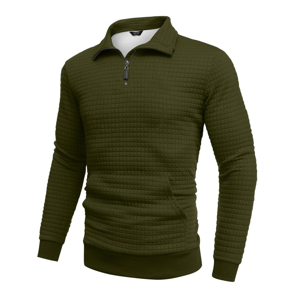 La felpa con collo alto da uomo primaverile e autunnale è un maglione casual da esterno