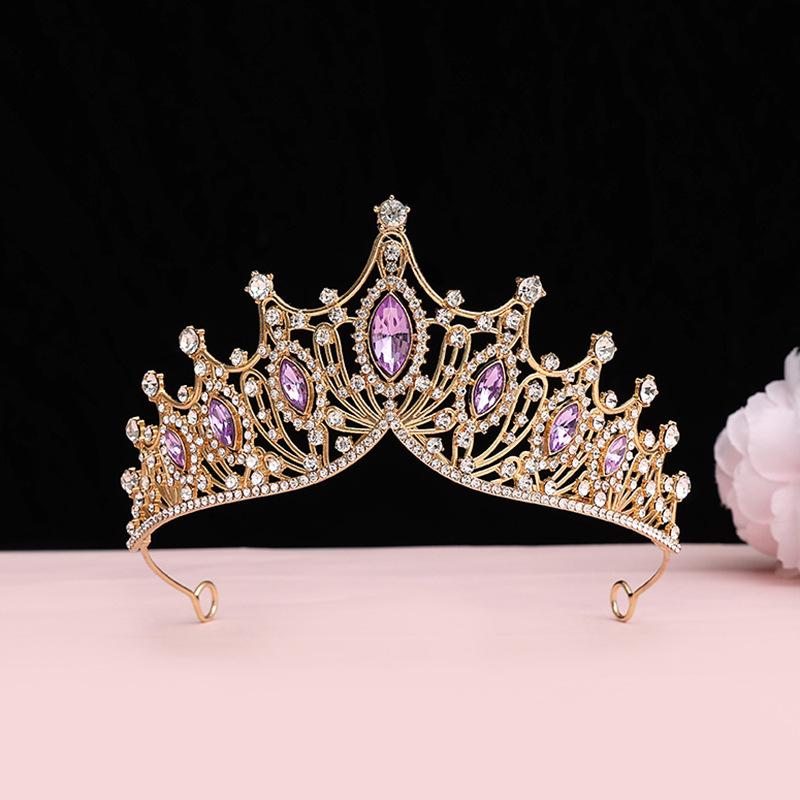 Bride's Crown Headband Wedding Korean Birthday Gift Adult Gift Crystal Crown Princess Dress Hair Accessory