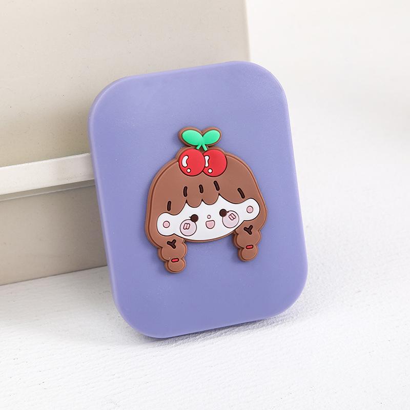 Perie de păr portabilă de buzunar cu desen animat, mică pentru călătorie, masaj, mini oglindă de buzunar, pieptene pliabil pentru femei, fete, instrumente de styling drăguțe