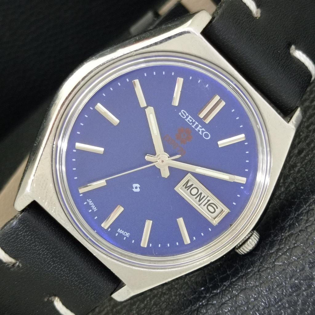 Seiko EXPO 70 AUTOMATIC JAPAN 6349A MENS VINTAGE BLUE DIAL WATCH A701282-5 R206a-a701282