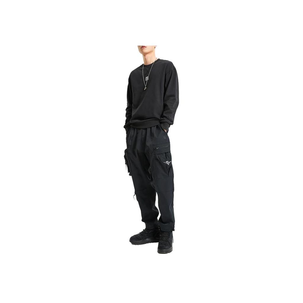 Li Ning Badfive Sports Basketball Series Casual Loose Cargo Pants Men Pants Black AKXR035-2