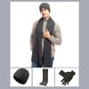 Thickened Beanies Scarf Gloves Set Fleece-lined Touchscreen Gloves 3 In 1 Set  for Women & Men