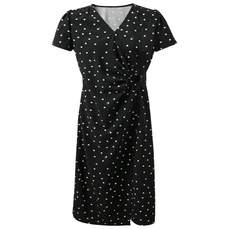 Sancai 2026 Summer Polka Dot V-Neck A-Line Dress 155/80A/S