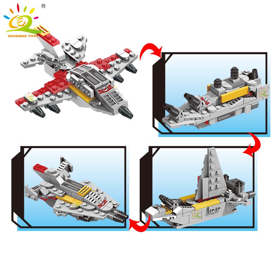 HUIQIBAO военные 910 шт. 8 в 1 армейский океанский крейсер военный корабль строительные — фото 2