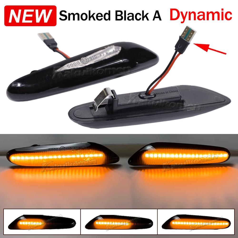 2x Dynamic LED Fender Light Side Marker For BMW 1 3 5 Serie E46 E60 E61 E81 E82 E87 E88 E90 E91 E92 E93 X1 E84 X3 E83 X5 E53