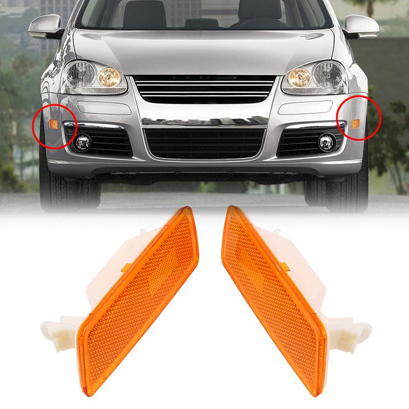 Front Bumper Reflector Side Marker Light For 2006-2009 Volkswagen Rabbit Indicators Turn Signal Lamp Without Bulbs