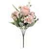 2pcs Silk Artificial Roses Hydrangea Bouquet High Quality Fake Flowers Festival Decoration Pink Kimberley Rose Simulation Flower