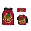 Harry Potter Hogwarts Backpack Trio - Printed School Bag Lunch Bag Pencil Case, Large Capacity Multi-Functional Student Gift