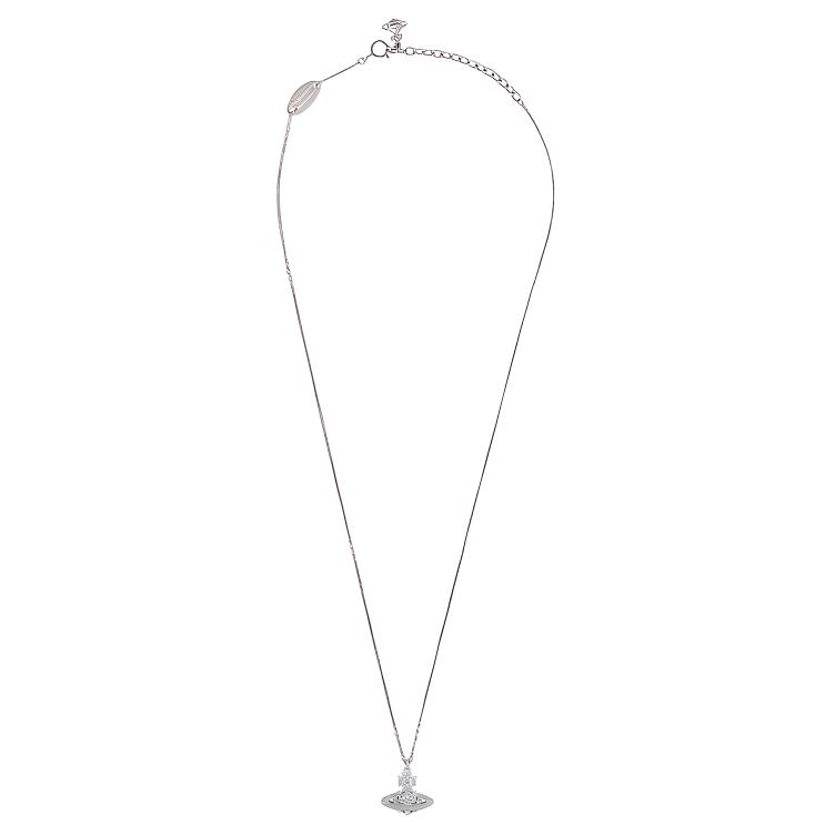 VIVIENNE WESTWOOD Narcissa Kristall Saturn Anhänger 925 Silber Halskette Damen Halskette 6302038B01P102P102