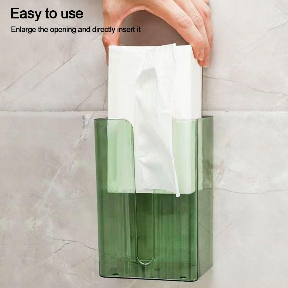 Light Luxury Napkin Holder Wall-Mounted Facial Paper Organiser Tissue Box  for Kitchen Bathroom