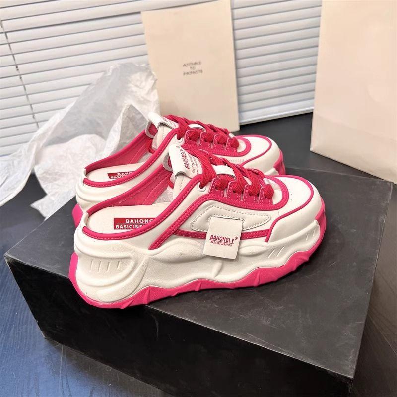 

Baotou half-drag women s shoes summer wear thick-soled muffin without heel lazy casual shoes 35 чорний